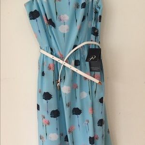 Adrianna Pappel | Blue Floral Print Dress